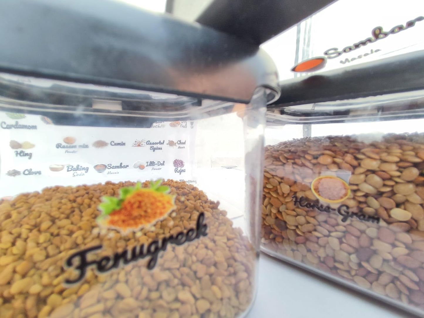 3D Kitchen Label Stickers (Set of 60 Stickers)