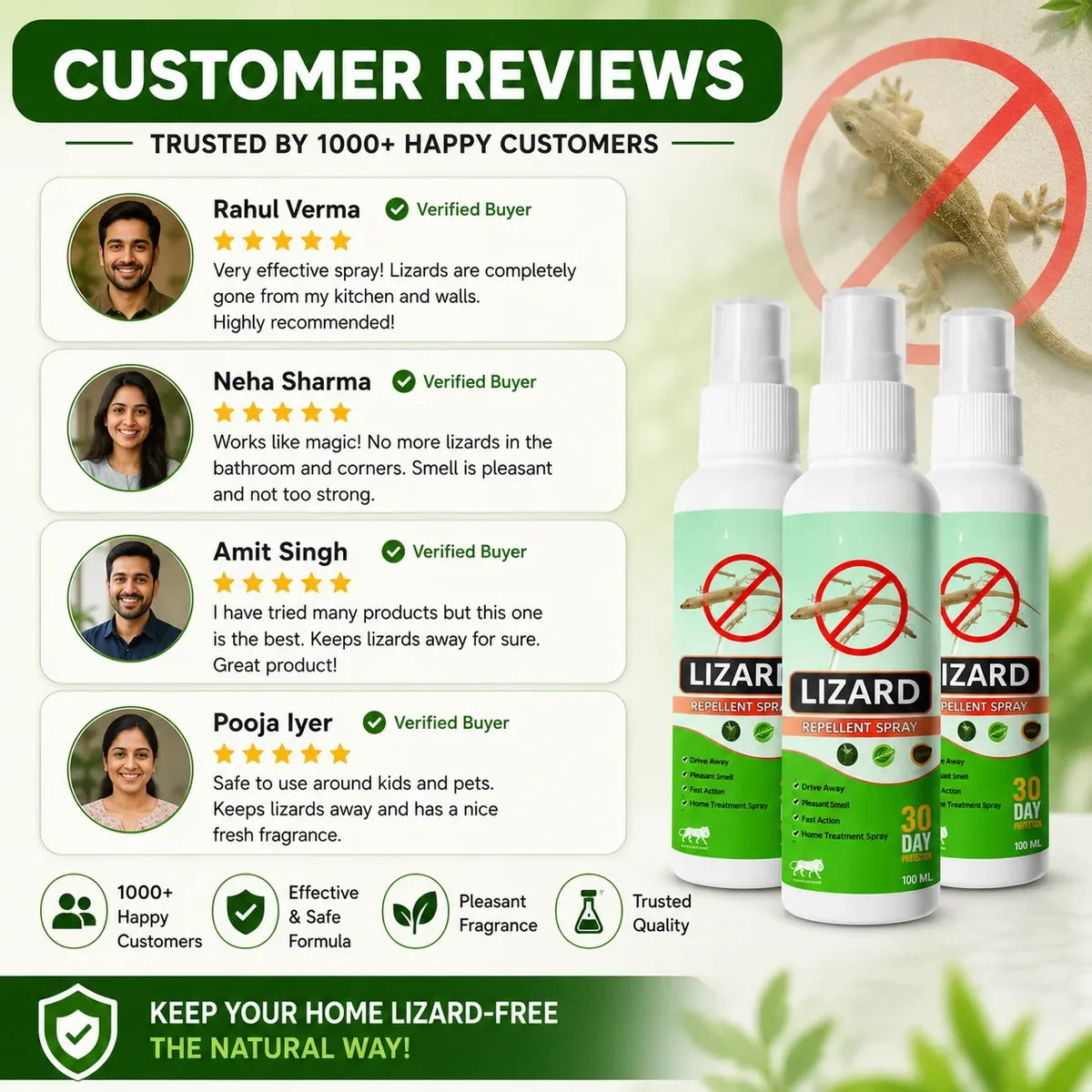 Herbal Lizard Repellent Spray