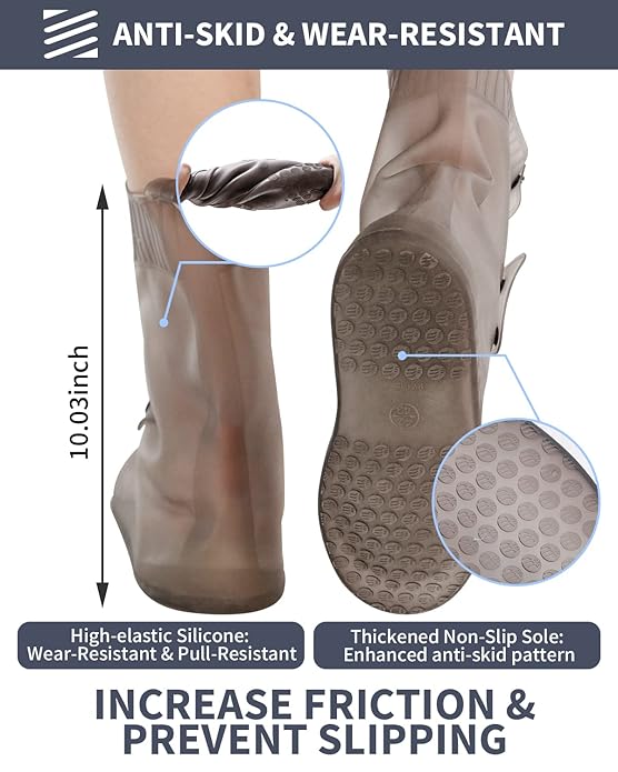 Reusable, Non-Slip, Waterproof Silicone Shoe Cover