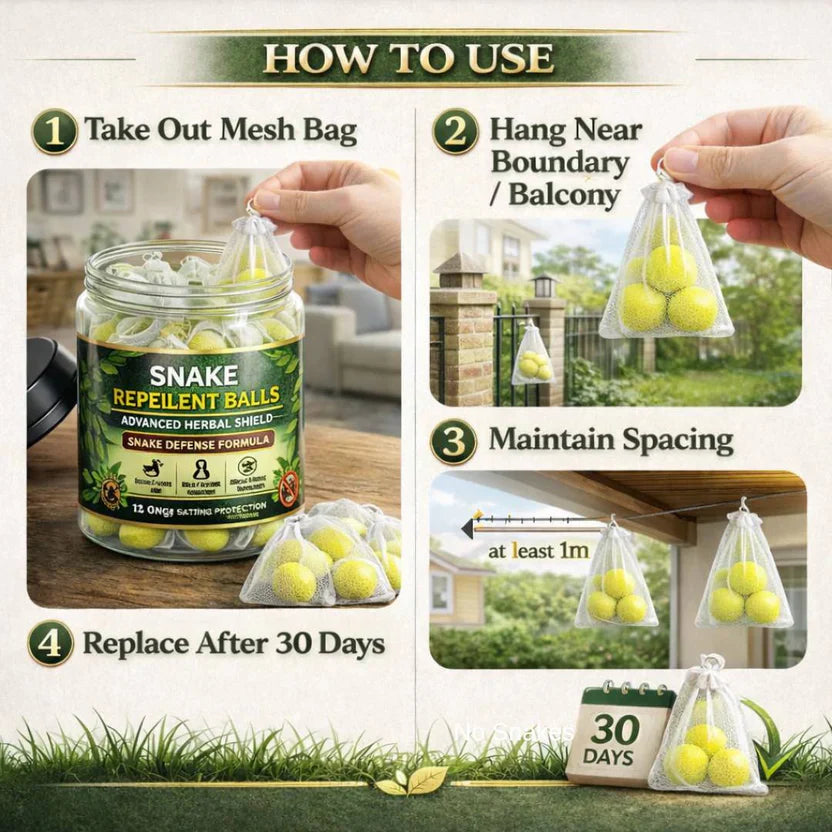Snake Repellent Balls Advanced Herbal Shield Protection (Buy 1 get 1 Free)