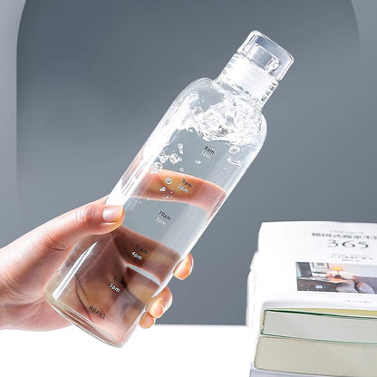 Glass Transparent Water Bottle