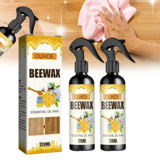 Natural Beeswax Wood Polish Spray (Pack of 2)