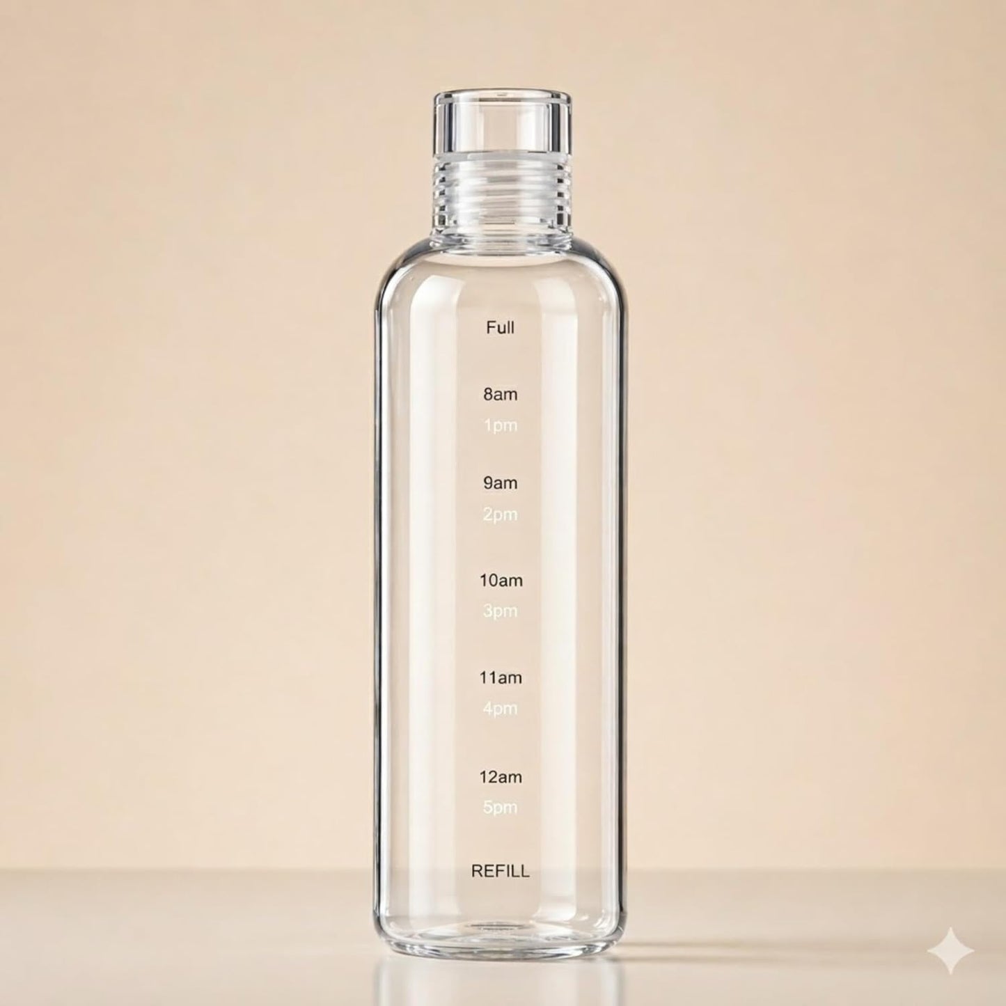 Glass Transparent Water Bottle
