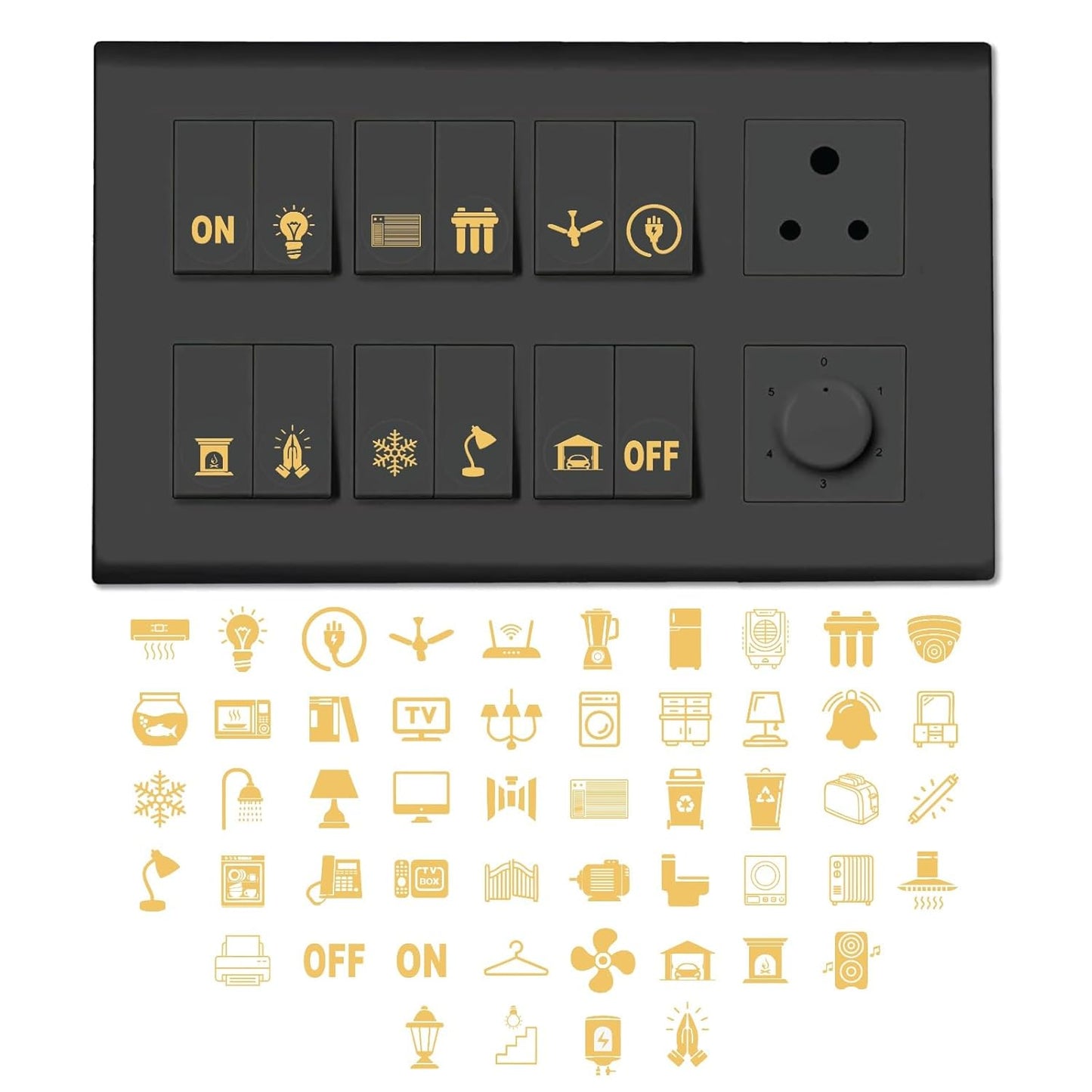 Gold Switch Stickers
