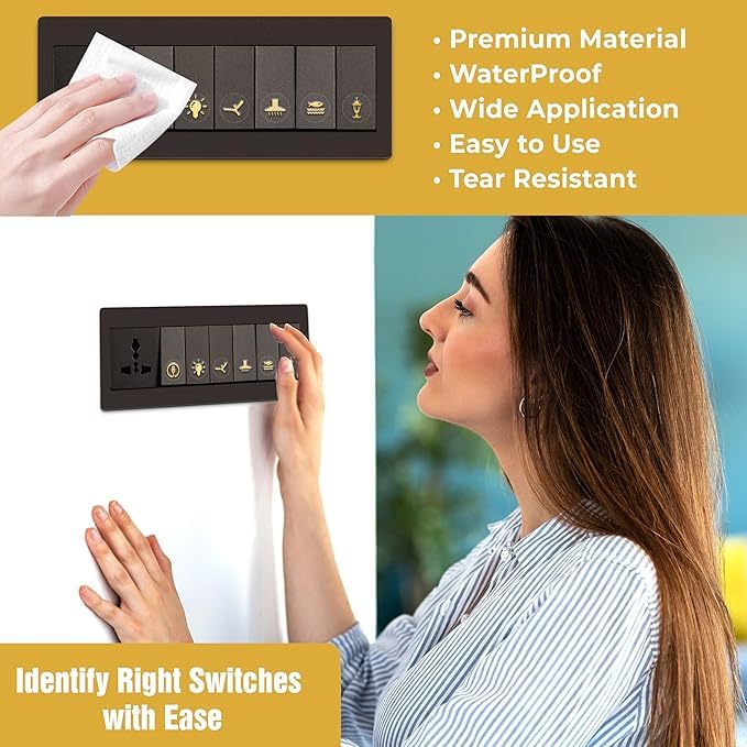 Gold Switch Stickers