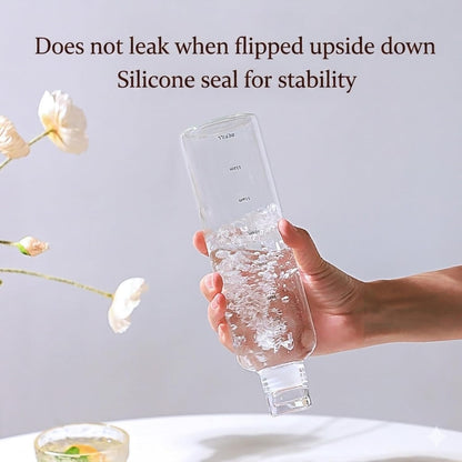Glass Transparent Water Bottle