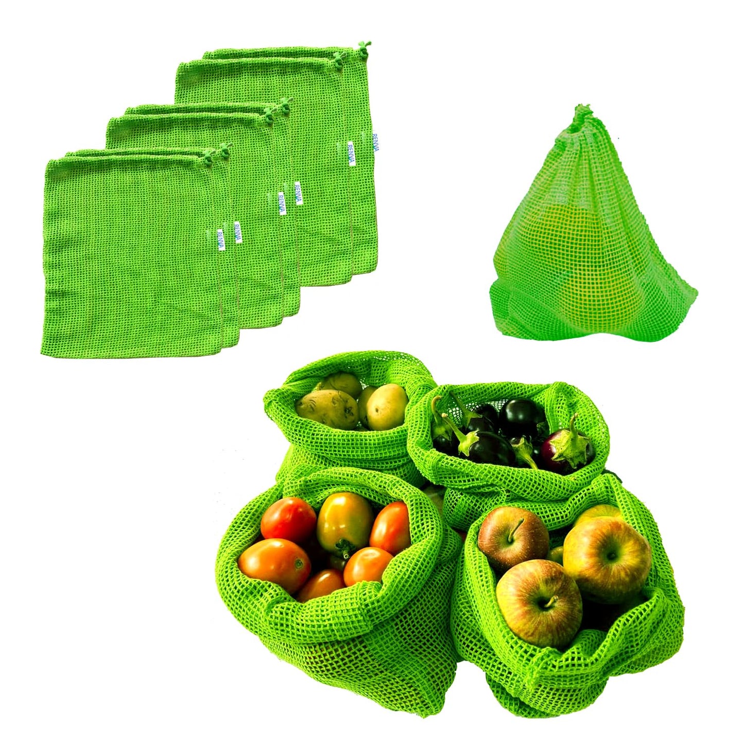 Natural Cotton Vegetables Bags For Fridge Storage