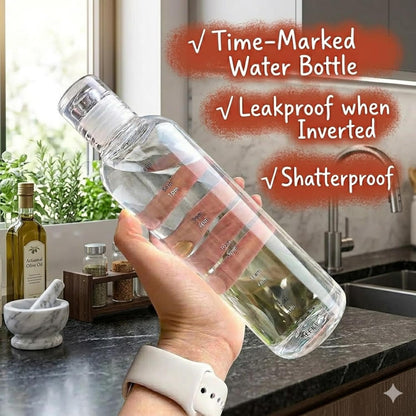 Glass Transparent Water Bottle