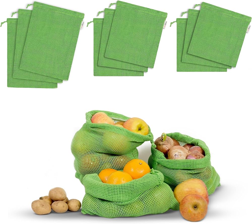 Natural Cotton Vegetables Bags For Fridge Storage