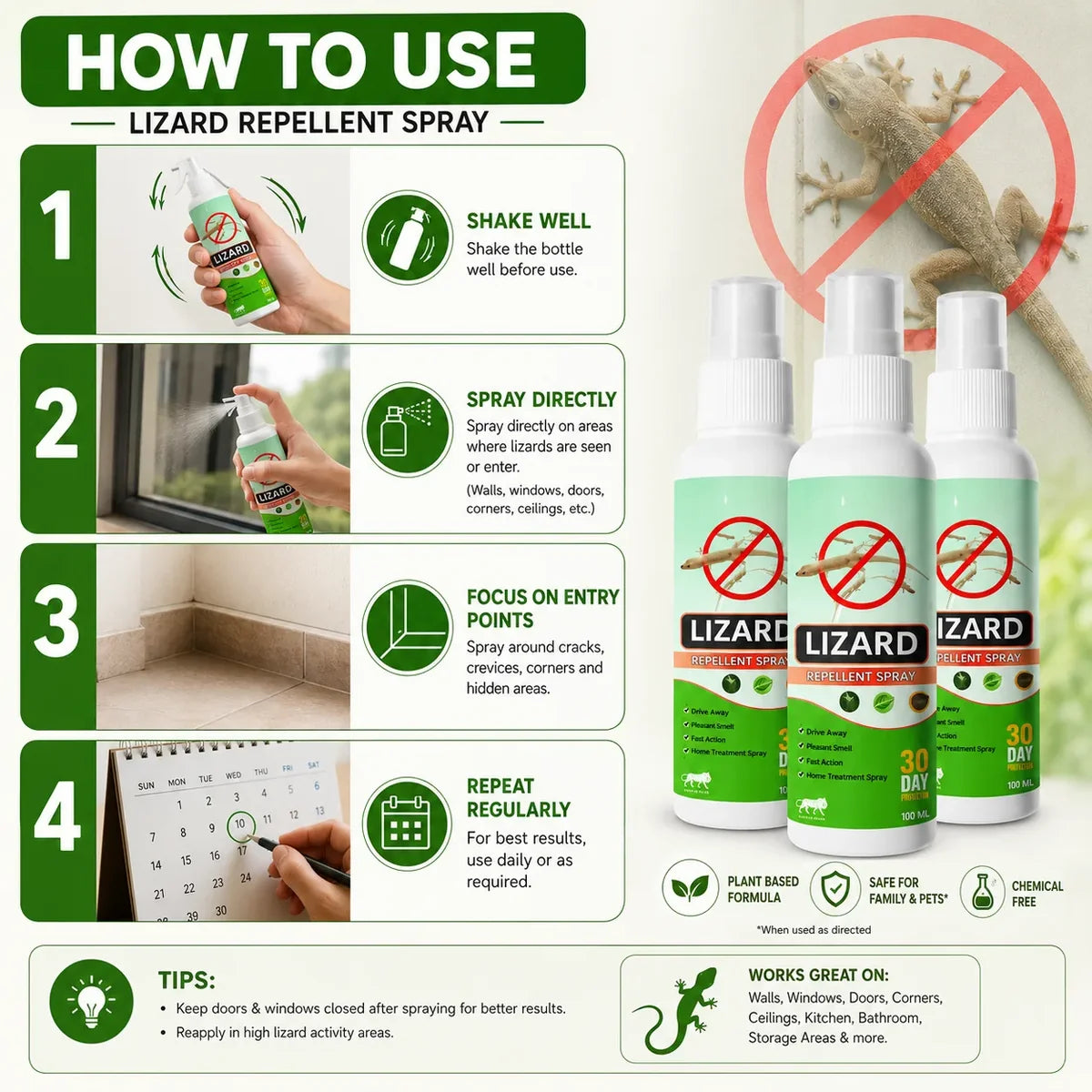 Herbal Lizard Repellent Spray
