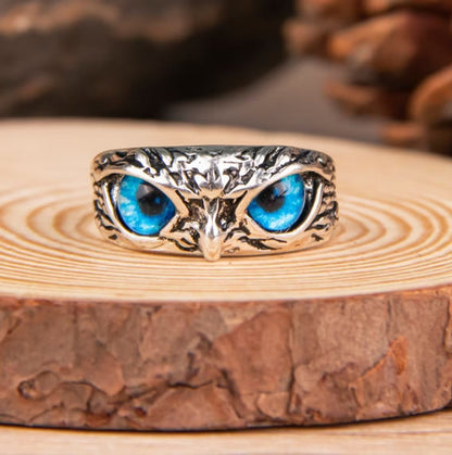 Attractive Silver Plated Owl Ring