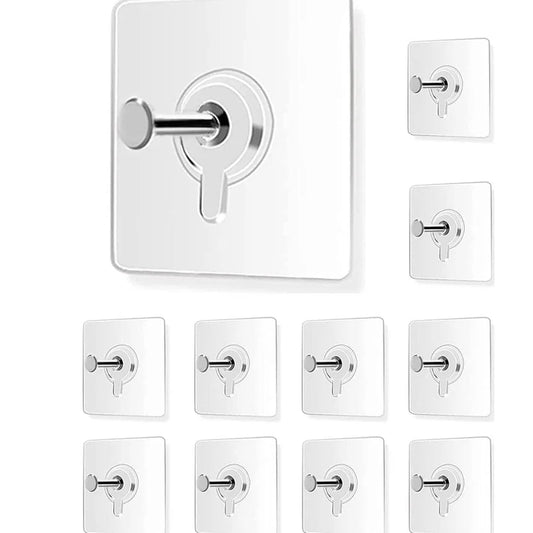 Reusable Adhesive Wall Hooks (Pack of 10)