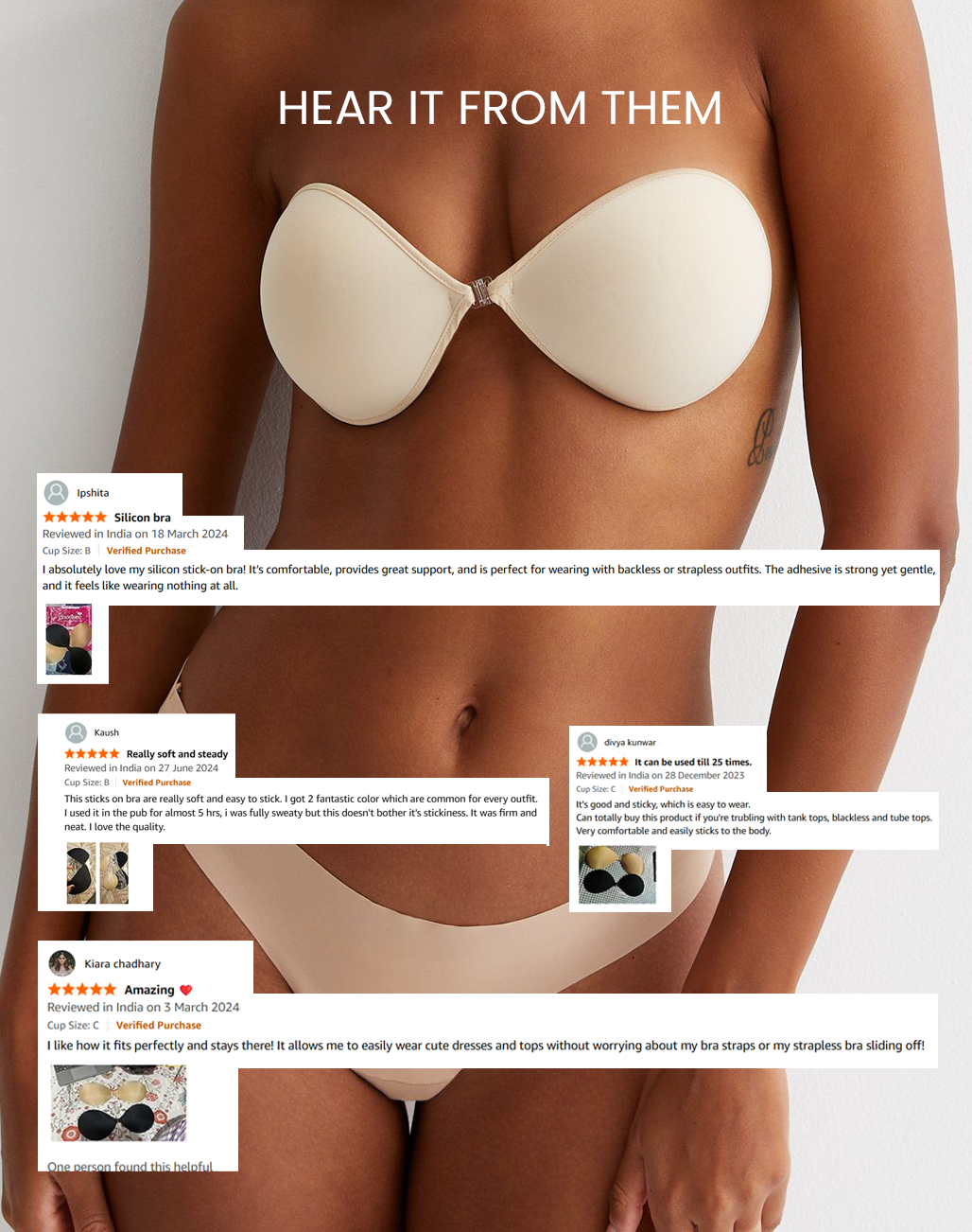 Sticky Push Up Moon Bra ( Buy 1 Get 1 Free)