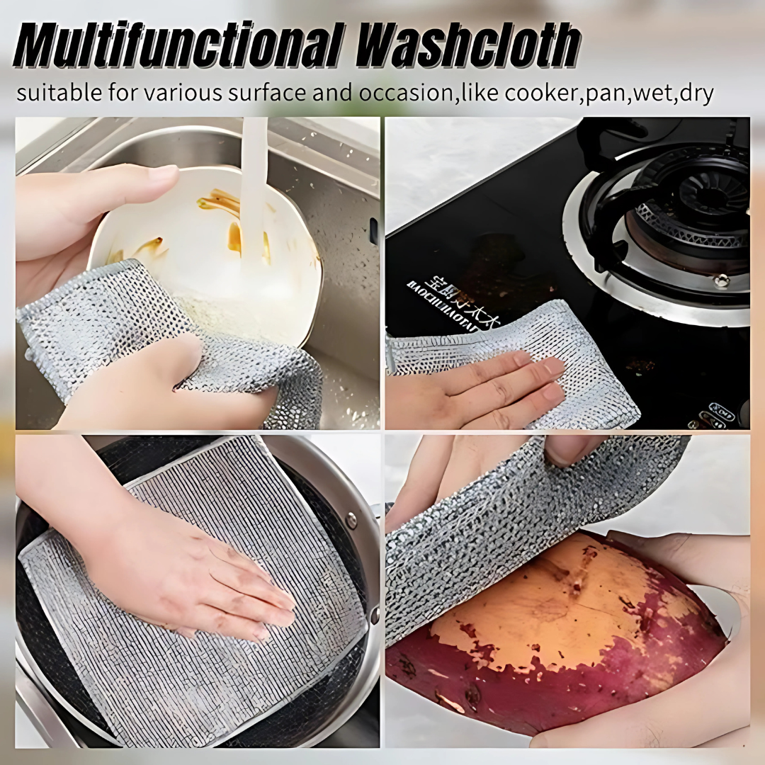 Multipurpose Wire Dishwash Cloths (Pack Of 6)