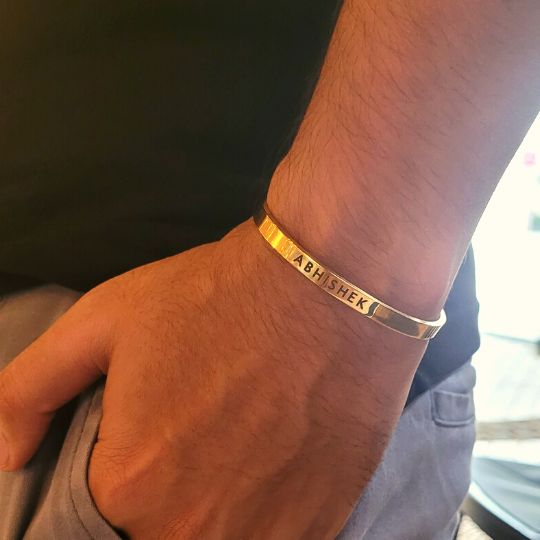 Personalised Men's Bracelet - Custom Engraved Gift