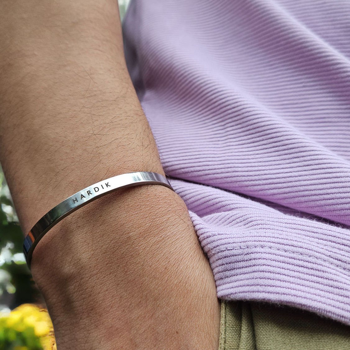 Personalised Men's Bracelet - Custom Engraved Gift