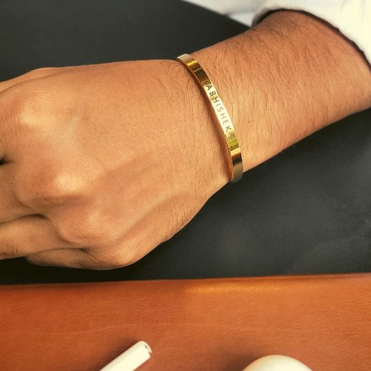 Personalised Men's Bracelet - Custom Engraved Gift