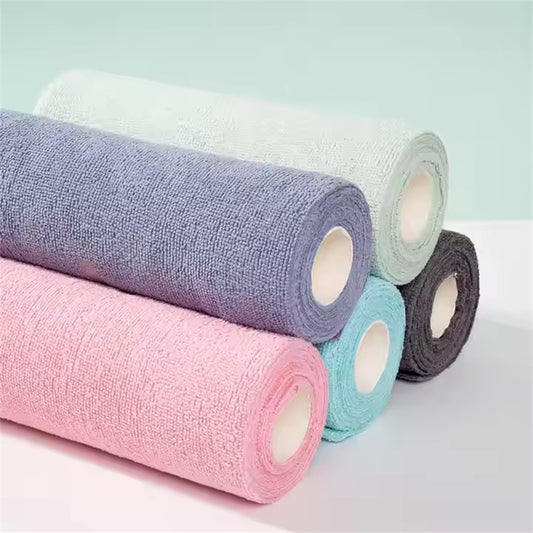 Reusable Microfiber Cleaning Cloth Roll (50 PCS)