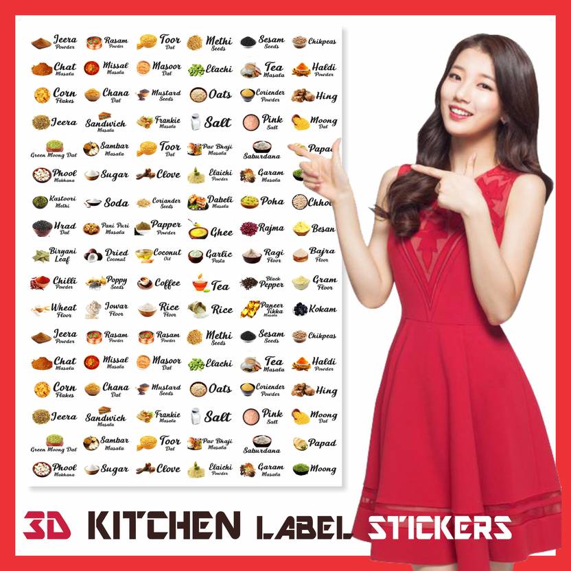3D Kitchen Stickers - Pack Of 100