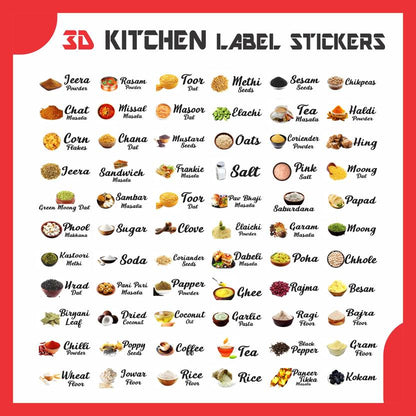 3D Kitchen Stickers - Pack Of 100